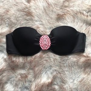 Bikini Top with Metal Jewel Accent